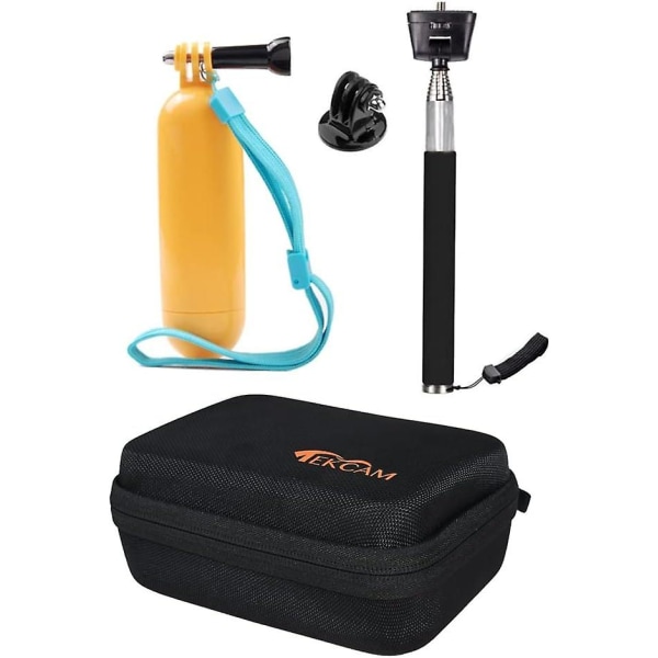 Undervandskameratilbehørssæt med lille bæretaske, kompatibel med Gopro Hero 11 10 9 8/AKASO Series actionkamera og så videre