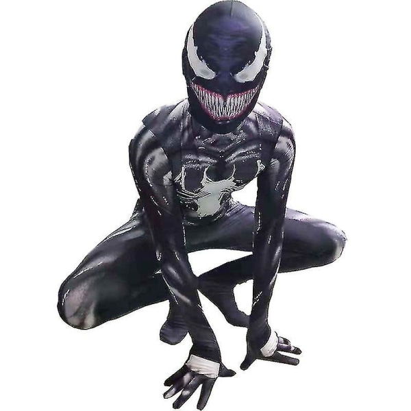 Børn Drenge Venom Spider-man Cosplay Kostume Fest Jumpsuit Fancy kjole 150
