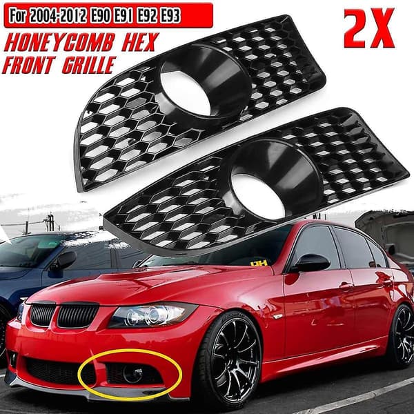 2x Auton etusäleikön alempi puskurin sumuvalon kansi - E90 E91 E92 E93 2004-2012 Tyyli A