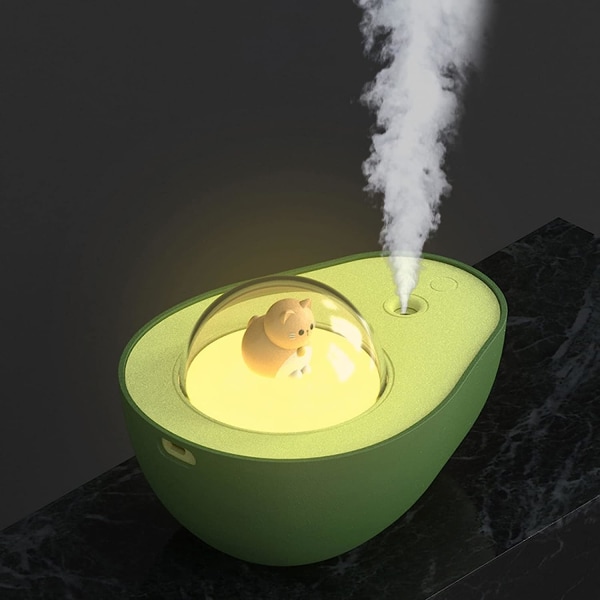 320ml Quiet Avocado Shape Air Humidifier with Night Light, Waterless U