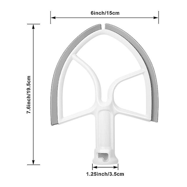 5 Quart Flex Edge Beater til Kitchen Bowl-lift Stand Mixer,