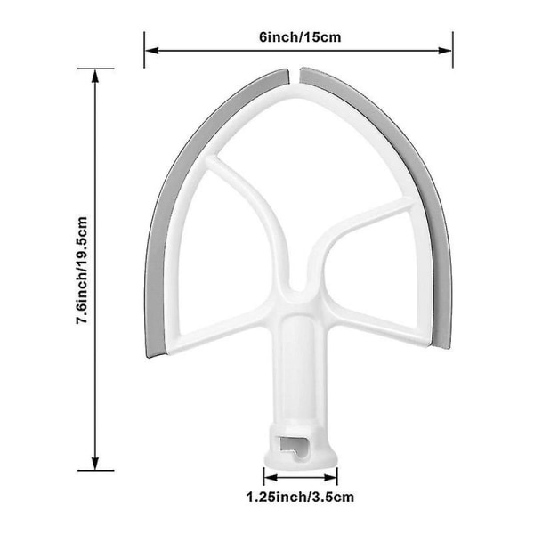 5 Quart Flex Edge Beater til Kitchen Bowl-lift Stand Mixer, Padle med silikoneskraber, Opvaskemaskine