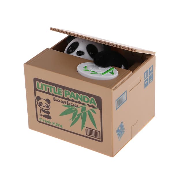 Automatiserad Panda-Box Myntspargris