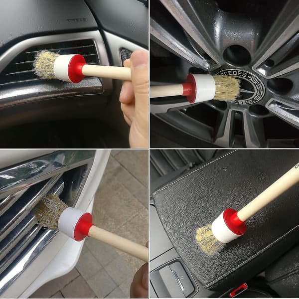 11 stykker Auto Detailing Pensel Sæt Til Rengøring Hjul, Interiør, Eksteriør
