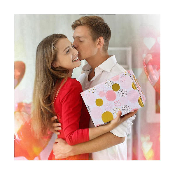 Rosa gull bursdags jenter brettede ark for fest, bryllup, morsdag, alle anledninger