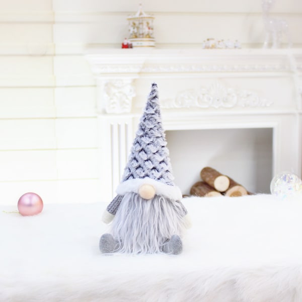 Påske Gnome Dekorasjon Håndlaget Plysj Ansiktsløs For Dukke Svensk Tomte Elf Ornam 32025 gray doll