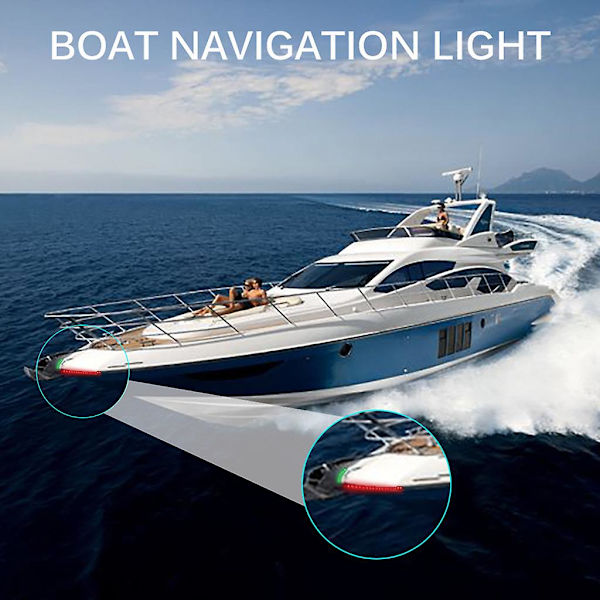 Både, Marine LED Strip Bådlys Bug og Hæk, Styrbord Lys DC 12V