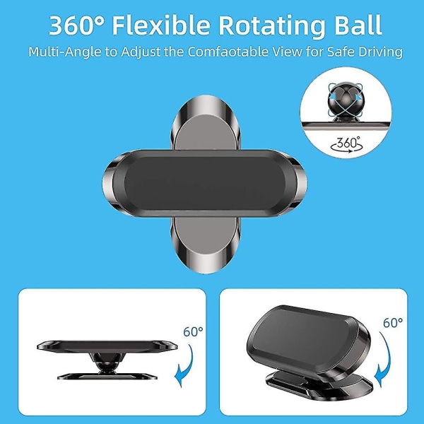 360 graders roterande magnetisk biltelefonhållare. multifunktionell Lazy Desktop Magnet