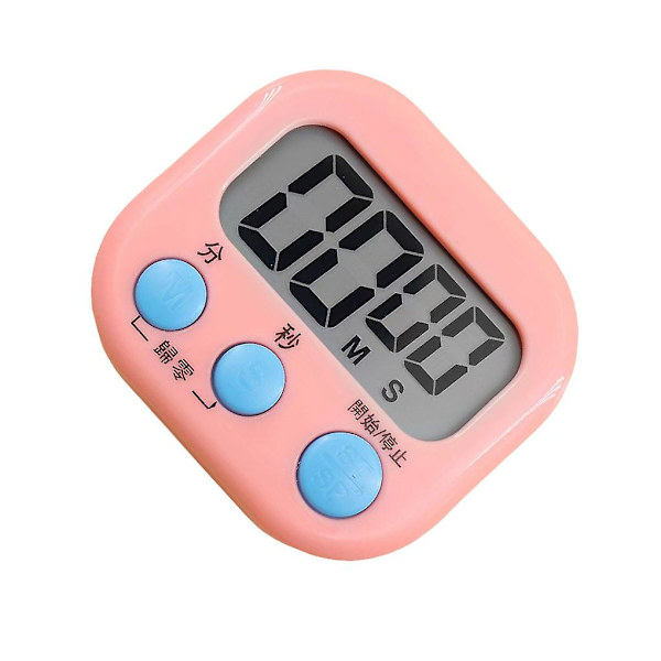 Kjøkken Timer med Stor LCD-Skjerm Tidtaking Verktøy Kvadratiske Knapper Alarm