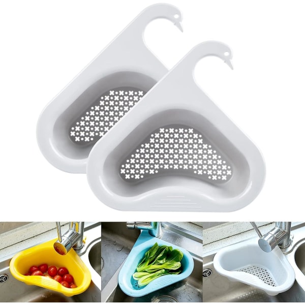 Køkkenvask afløbskurv Swan afløbsstativ - 2 pakke grå