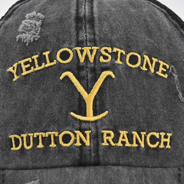 Yellowstone Dutton Ranch på kryss og tvers med baseballhatt med broderi