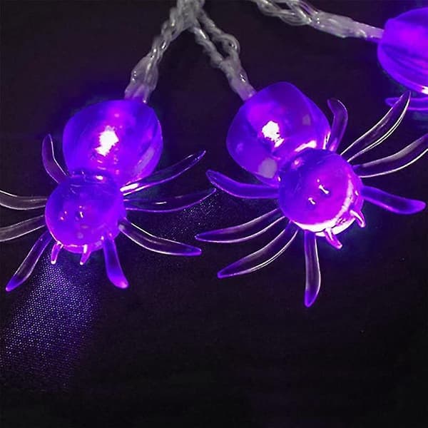Utomhus Halloween Dekorationer Ljus Spindel String Ljus Bat