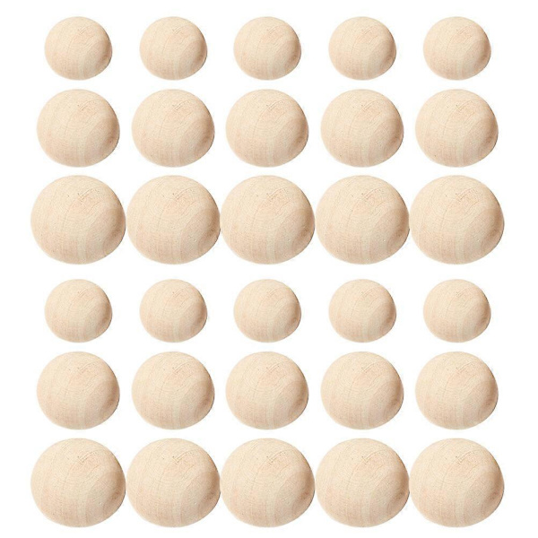 150 st Halva Runda Träkulor Oavslutade Halva Träkulor Ofärgade Halva Pärlor