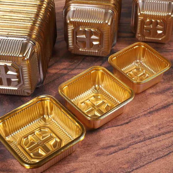 100 stk Gule Månekake Indre Brett Egg Yolk Cookie Holder Pas