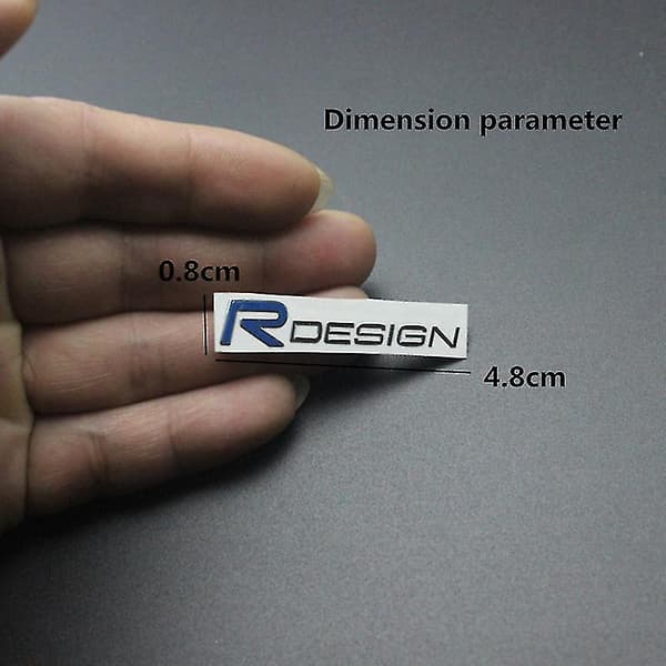 2 stk. R Design Bilsticker og Dekaler til Indvendig
