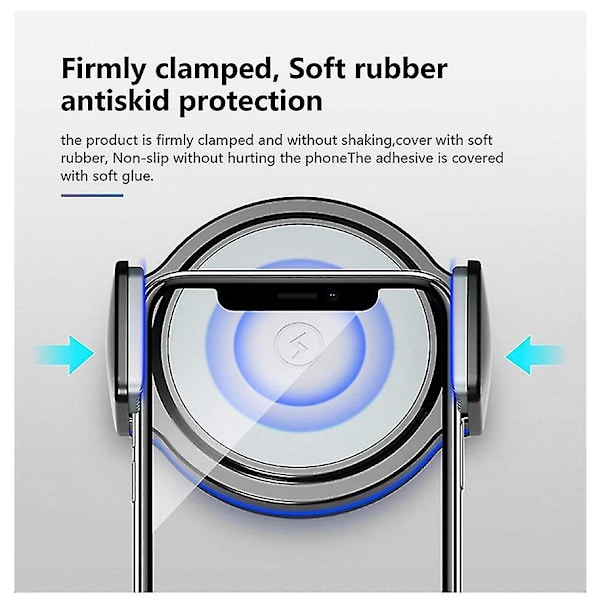 10w Qi Langaton Nopea Auton Lataus Ilmaventtiilin Puhelimenpidike Teline One Plus 7t:lle Lg G6:lle Samsung Glaxy S10e:lle (valkoinen)