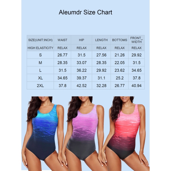 Kvinners Sexy Monokini Gradient Purple S