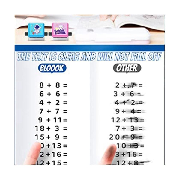 Roller Digital Teaching Stamp, 1-100 Maths Learning Roll Stamp, Additions Subtraktion Division Roll