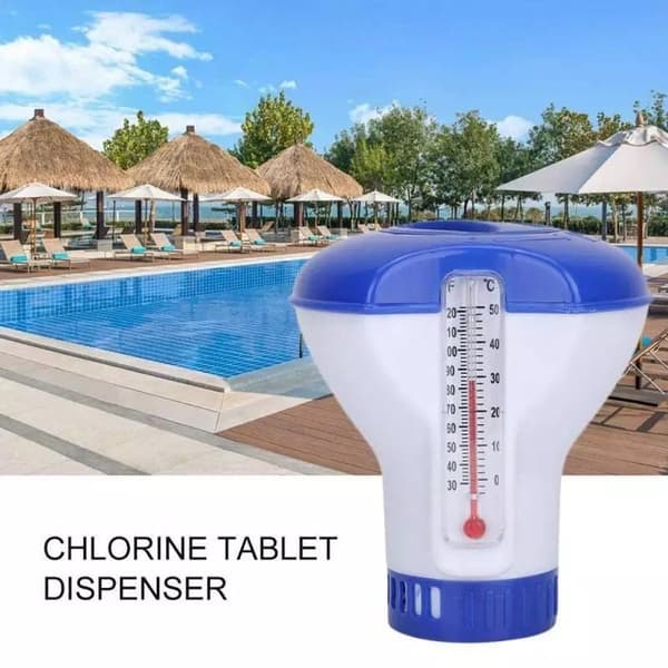 Pool Float automatisk doser termometer doser Pool rengøringsværktøj flydende dispenser