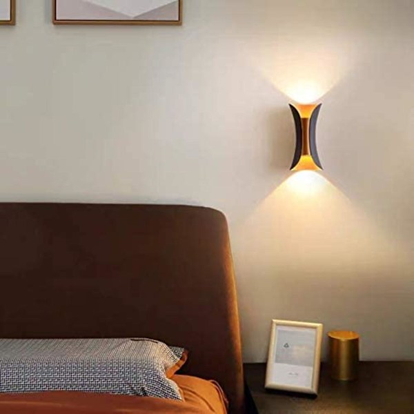 Moderni LED-seinävalaisin ulko- ja sisäkäyttöön, IP65, 10 W, moderni seinävalaisin, metalli, alumiini, LED-seinävalaisin, makuuhuoneeseen, olohuoneeseen