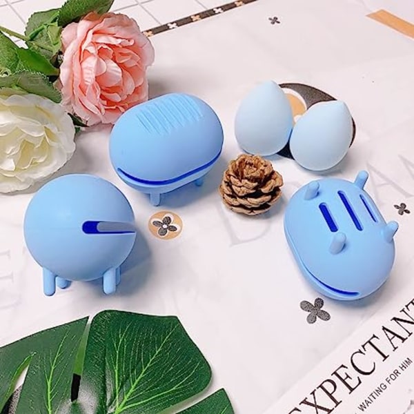 Beauty Blender Etui Rejse Makeup Svampebeholder Blå Beauty Blender Opbevaring S sky blue