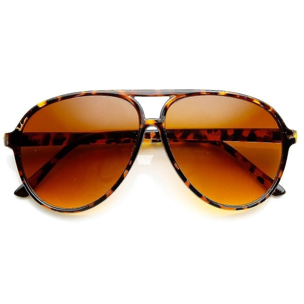 Retro 80'er Vintage Blålys Blokerende Xl Store Aviator Solbriller