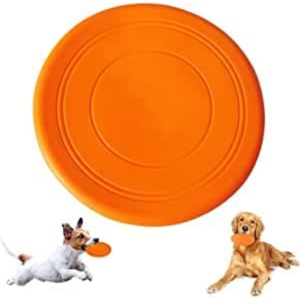 Koirafrisbee, kumifrisbee, koirafrisbeelelu, lemmikkifrisbee, koirafrisbee ulkoilma-interaktiivista viihdettä ja koulutusta varten, 1 kpl (oranssi)