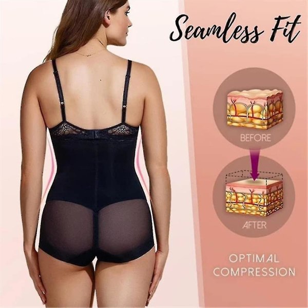 Dame Rumpeforstærker Shapewear Højtaljede Trusser Dobbelt Mavekontrol Knickers Taljetræner Body Shaper Beige 2XL