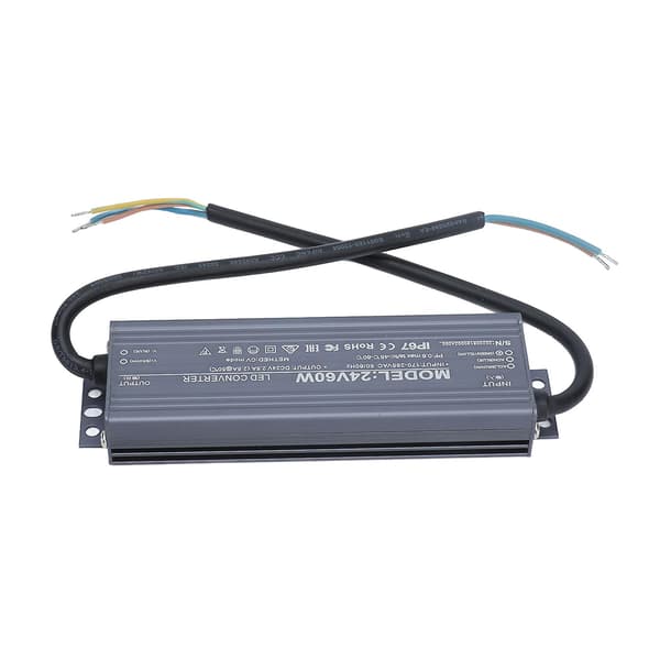 60W AC170-265V 24V 2.5A LED Strømforsyning Lysdriver Transformator IP67 Vanntett