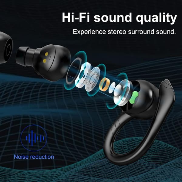 Bluetooth-hörlurar True Wireless Earbuds med laddningsfodral