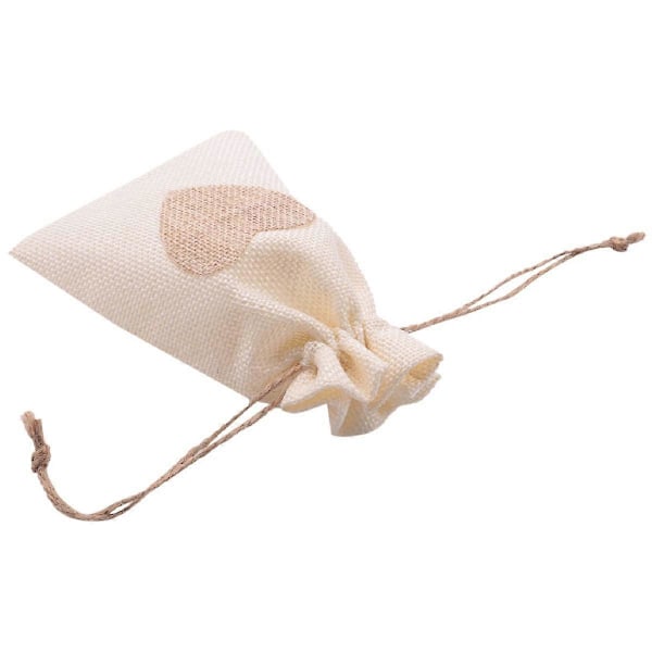 Juuttikangas pussit, 20 kpl 10x14 cm Sydänkirjailtu Juuttikangas Lahjapussi Karkkipussit Pellavataskut Ystävänpäiväksi Jouluun
