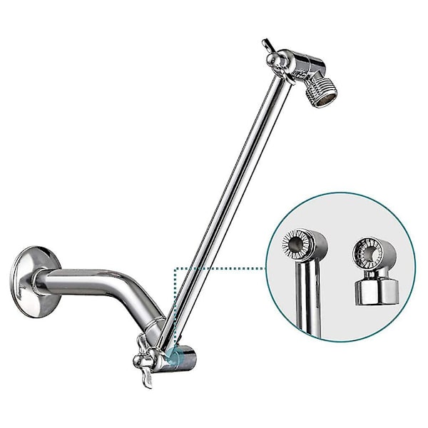 11 tommers justerbar dusjarm universell tilkobling solid messing dusj justerbar vinkel anti-lekkasje dusjforlengelsesarm