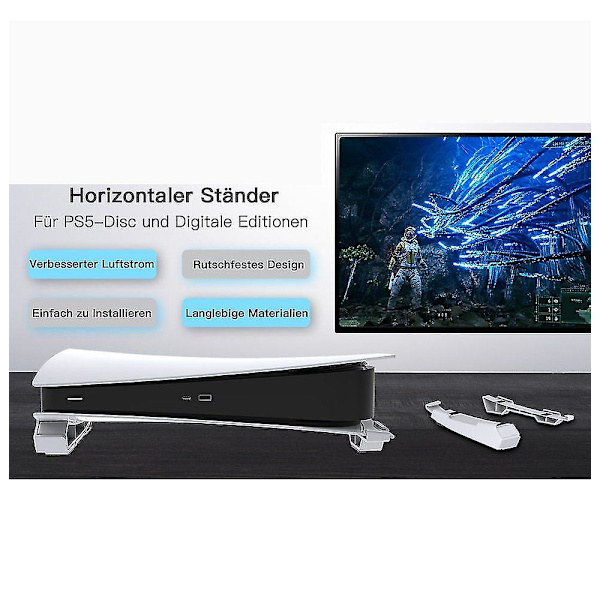 Ps5 vandret stativ, basestativ, kompatibel med digitale udgaver