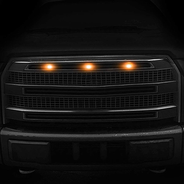 3 stk eksterne LED-lysdekorasjon, LED-frontgrillys for 2004-2019 F250 Grill Running