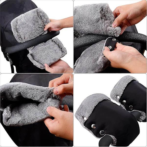 Rattailat vaunuihin, vedenpitävä, tuulenpitävä, kädenlämmitin lämpimällä fleece-vuorella