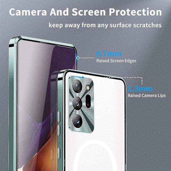 Magsafe magnetisk deksel kompatibel med Samsung Galaxy S22 S22+ S22 Ultra S23 Ultra S23-serien Full Protective med kameralinsebeskytter Purple S23 Ultra