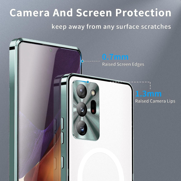 Magsafe Magsafe case , joka on yhteensopiva Samsung Galaxy S22 S22+ S22 Ultra S23 Ultra S23 -sarjan kanssa, täysin suojaava kameran linssisuojalla Purple S23