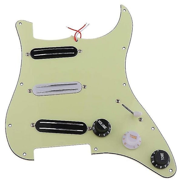 Sss 11-håls Strat Elektrisk Gitarr Laddad Pickguard Prewired