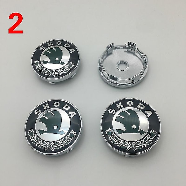4 stk 60mm Bilhjul Navkapsler Deksel for Skoda Ford Ope