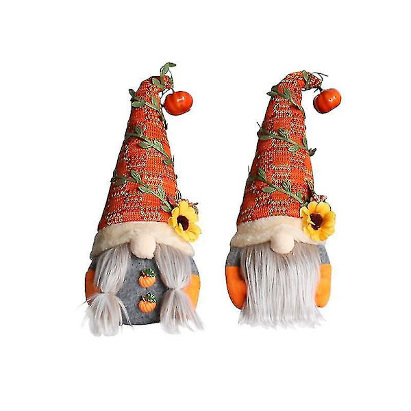 2 st tomtar tomtedekorationer Thanksgiving tomtar dekoration