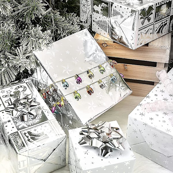Joululahjapaperirulla Rustic Holiday Woodland -kuvioilla ja lumihiutaleilla