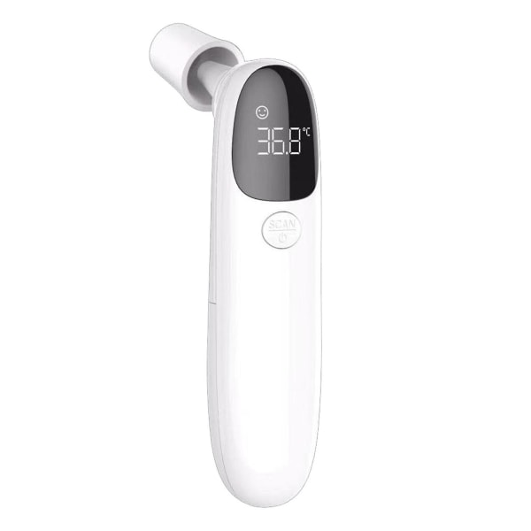 Digital Thermometer Dual Probes Forehead & Ear Temperature Measurement Sensitive Accurate Backlit Screen Non-contact Measurement