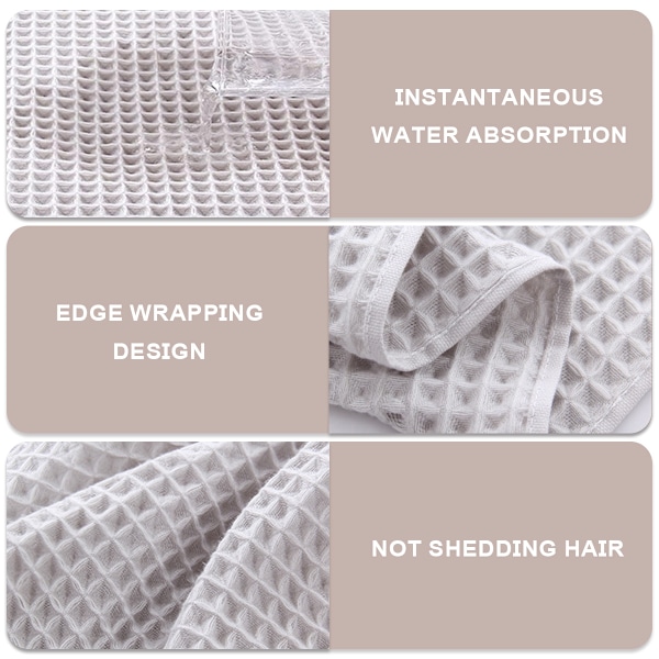 Handduk Frottéhandduk bastuhantdukar 2-set polyesterfiber duschhandduk strandhandduk 34*74 cm grey