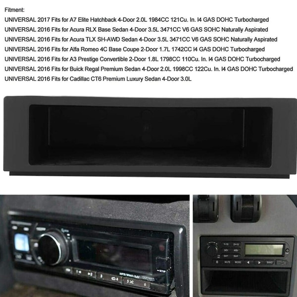 2x Universal Car Double 1 Din Dash Cup Holder Oppbevaringsboks Plast For Stereo Radio