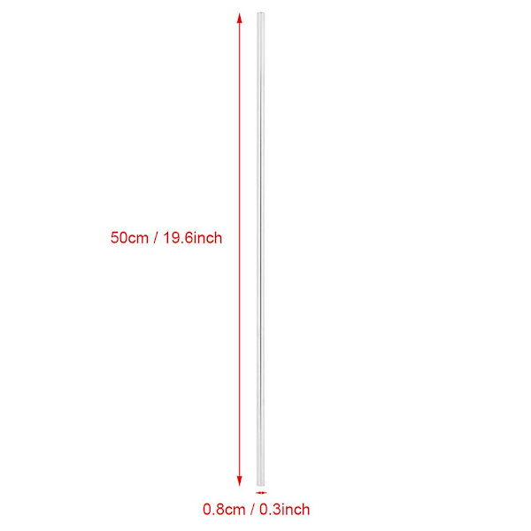 8mm diameter 500mm lengde rustfritt stål sylinder skinne lineær aksel