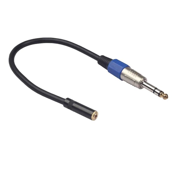 0,3 m 6,35 mm hann til 3,5 mm hunn hodetelefon 3,5 mm lyd