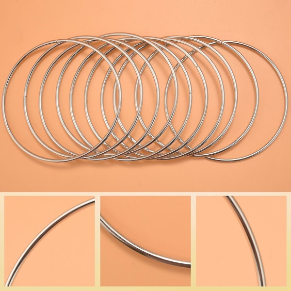 10 Pack 4 Inch Silver Catcher Metal Ringe Fl Hoops Wreath Macrame S Ring For Craf