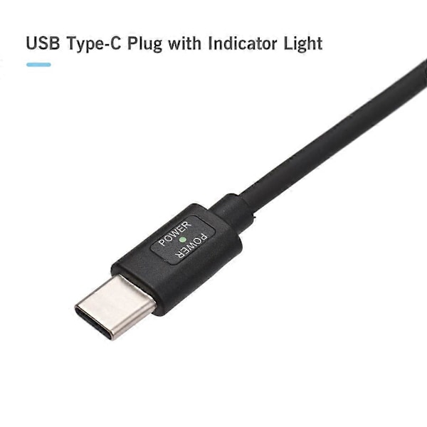 USB-C virtakaapeli BMPCC 4K ja 6K kameroille, turvallisuussuojauksella ja kestävyydellä