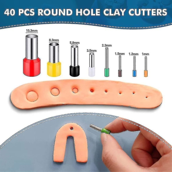 126 st Polymer Clay Cutters Set för att tillverka örhängen med örhängeskort Krok Backs_costbuy