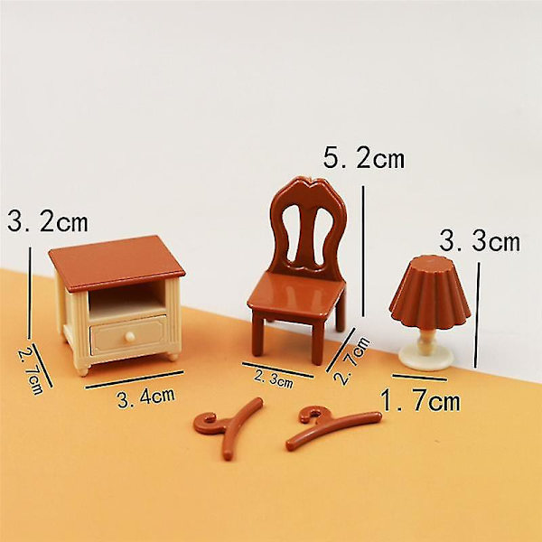 1:18 Mini Säng Säng Er Set Råtta Leksaker